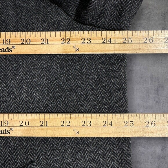 MARIO VALENTE Vintage Men Reglan Overcoat 42R Herringbon MADE IN ITALY Gray Coat - Picture 13 of 16